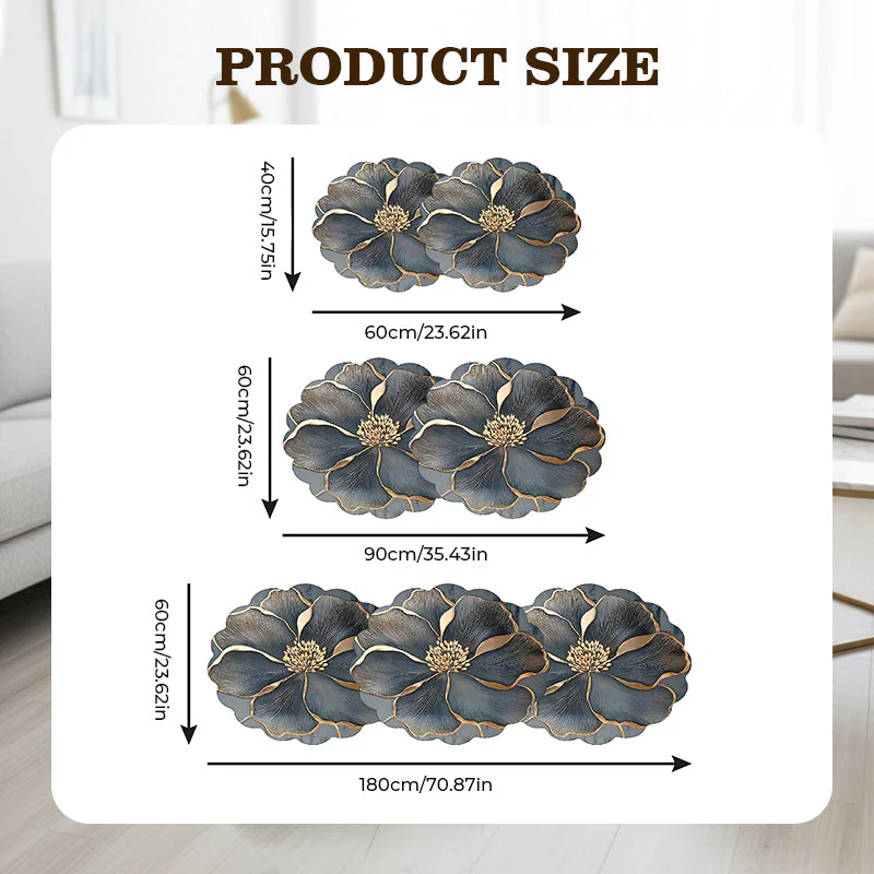 📢📢55 % de réduction !!! ✨Tapis de salle de bain à motif floral à séchage rapide - Image 8
