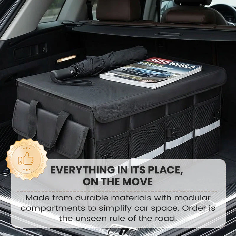 📢📢50 % de réduction !! ⏰Organisateur de rangement pliable pour coffre de voiture avec couvercle - Image 8