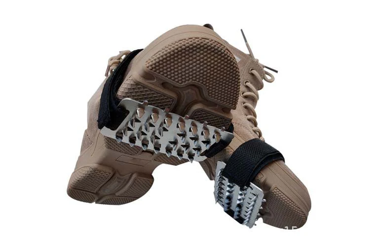 Crampons 26 Dents Acier Manganèse 🥾 | Plaques Antidérapantes en Acier Inoxydable ⚙️ | Pour Glace, Neige, Boue & Escalade ❄️🧗 | Compatibles avec Surchaussures