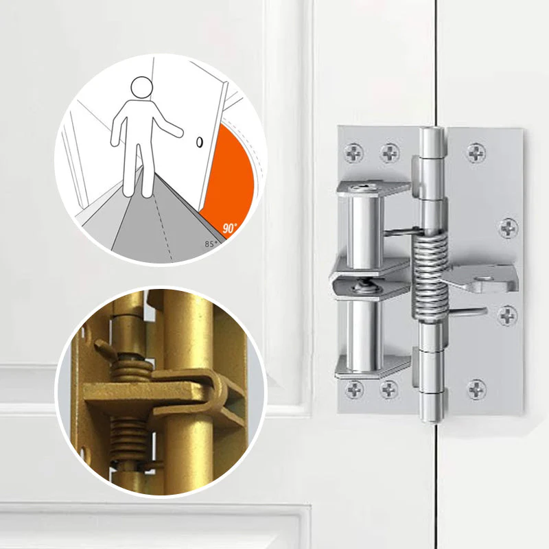 📢📢50 % de réduction !!!🎅Charnière de porte à ressort de fermeture automatique (équipée de vis) - Image 2