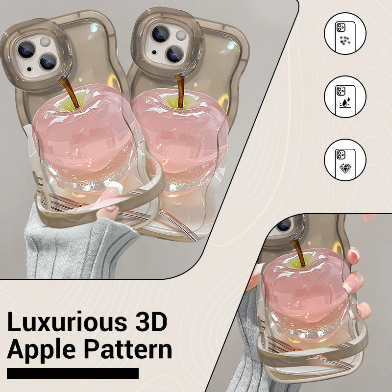 📢✨Coque de Téléphone Transparente avec Motif Pomme pour iPhone 🍏📱 - Protection Élégante et Fun! - Image 2