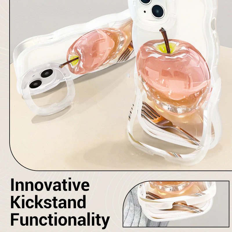 📢✨Coque de Téléphone Transparente avec Motif Pomme pour iPhone 🍏📱 - Protection Élégante et Fun! - Image 4