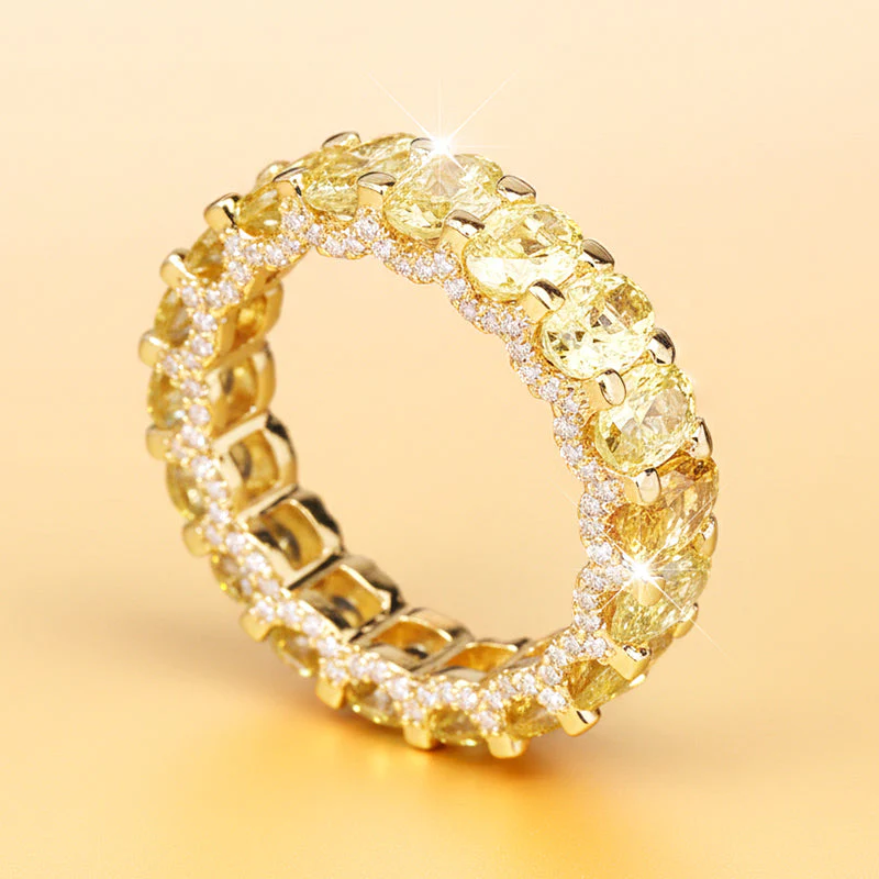 📢📢50 % de réduction !!! ✨Bague de mode en zircon scintillant plein cercle - Image 11