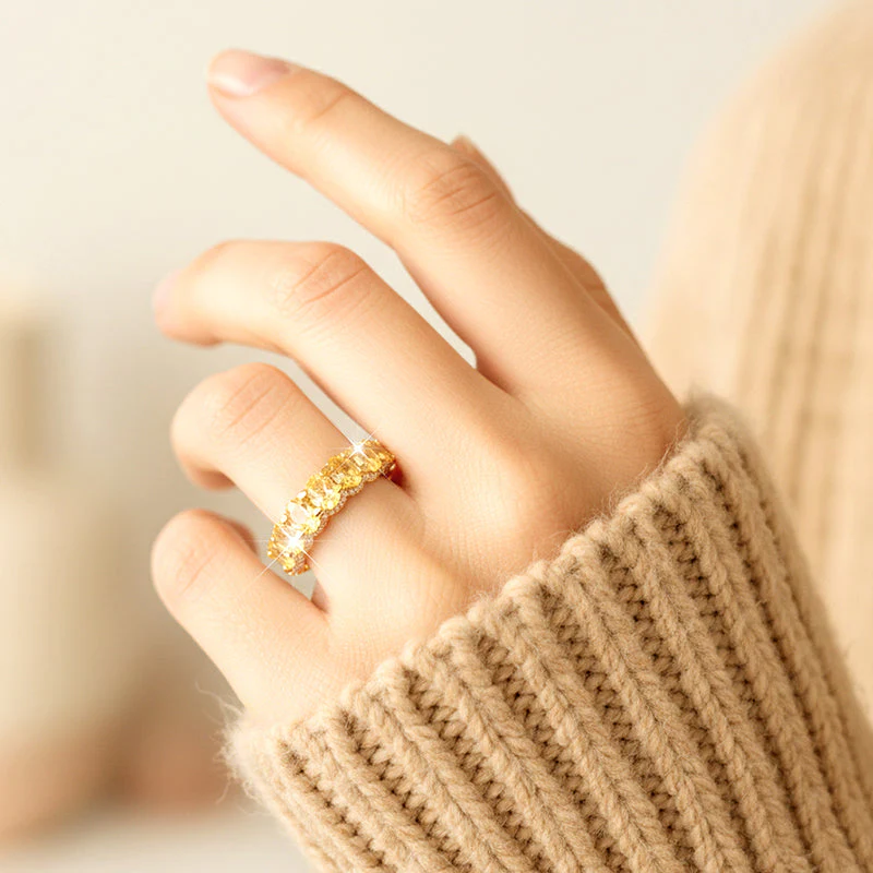 📢📢50 % de réduction !!! ✨Bague de mode en zircon scintillant plein cercle - Image 8