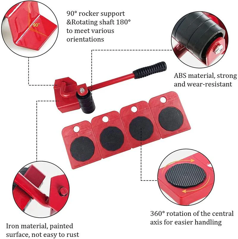 📢📢50 % de réduction !!⏰Ensemble d’Outils de Levage et de Déplacement de Meubles - Image 2