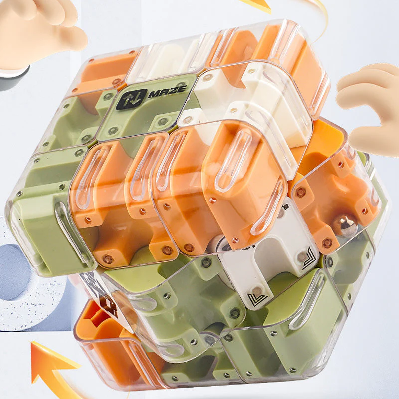 🧩 50% DE RÉDUCTION! ✨ Cube Labyrinthe 3D à Bille - Double Jeu Éducatif avec 120 Parcours pour Développer la Logique Spatiale et la Concentration 🧠🔛 - Image 2