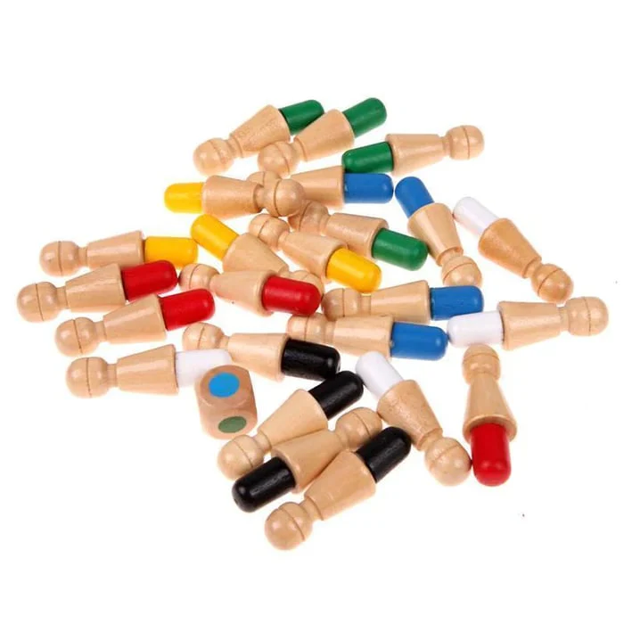 🧩 50% DE RÉDUCTION! ✨ Jeu d'Échecs et Mémoire en Bois - Set de 3 Jeux Éducatifs avec Bâtonnets et Cartes pour Enfants 👧🎲 - Image 4