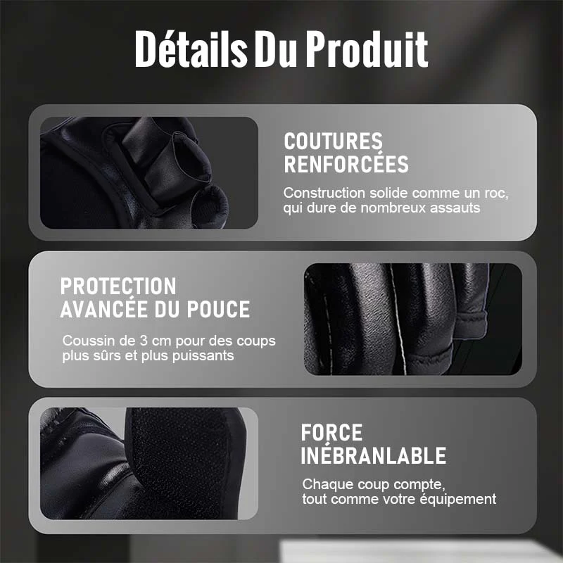 Gants de Boxe avec Soutien du Poignet et Absorption des Chocs - Image 6