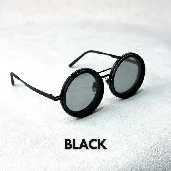 đđ Lunettes de soleil rondes polarisĂ©es Ă teinte rĂ©glableđ€ïž - Image 3