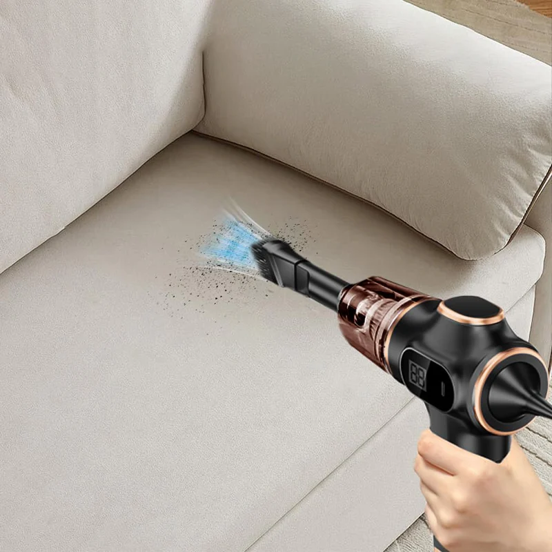 📢📢50 % de réduction !! ⏰ Aspirateur de Voiture Puissant 4-en-1 Rechargeable – Haute Succion, Autonomie Longue & Filtre Lavable 💨 - Image 2