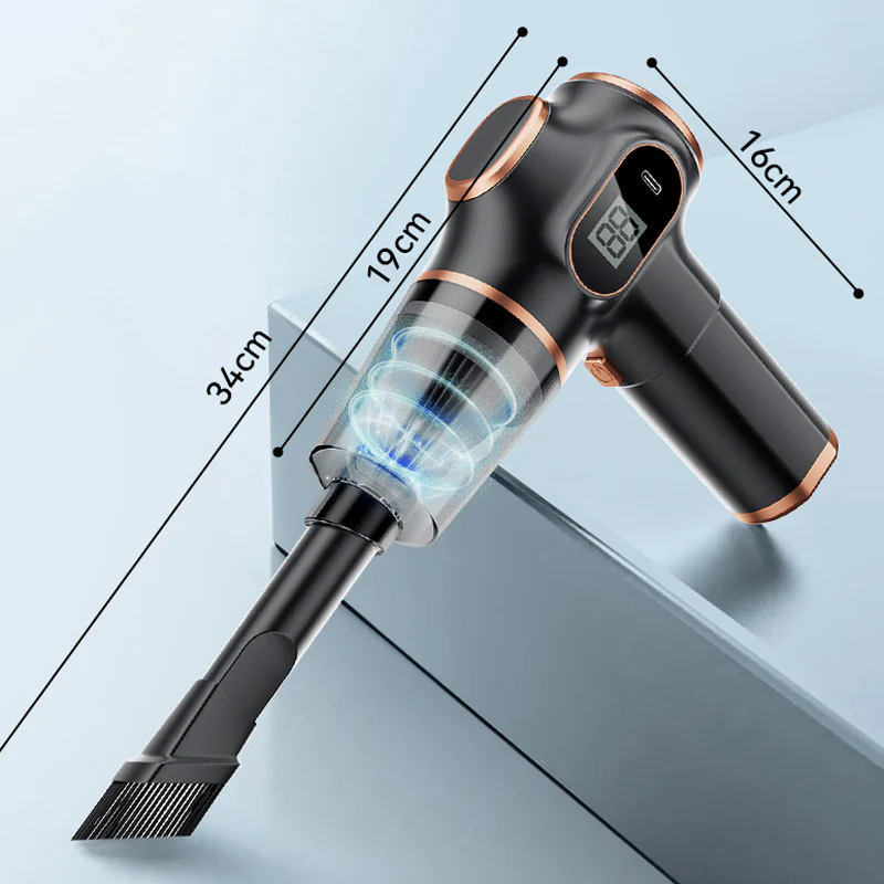 📢📢50 % de réduction !! ⏰ Aspirateur de Voiture Puissant 4-en-1 Rechargeable – Haute Succion, Autonomie Longue & Filtre Lavable 💨 - Image 9