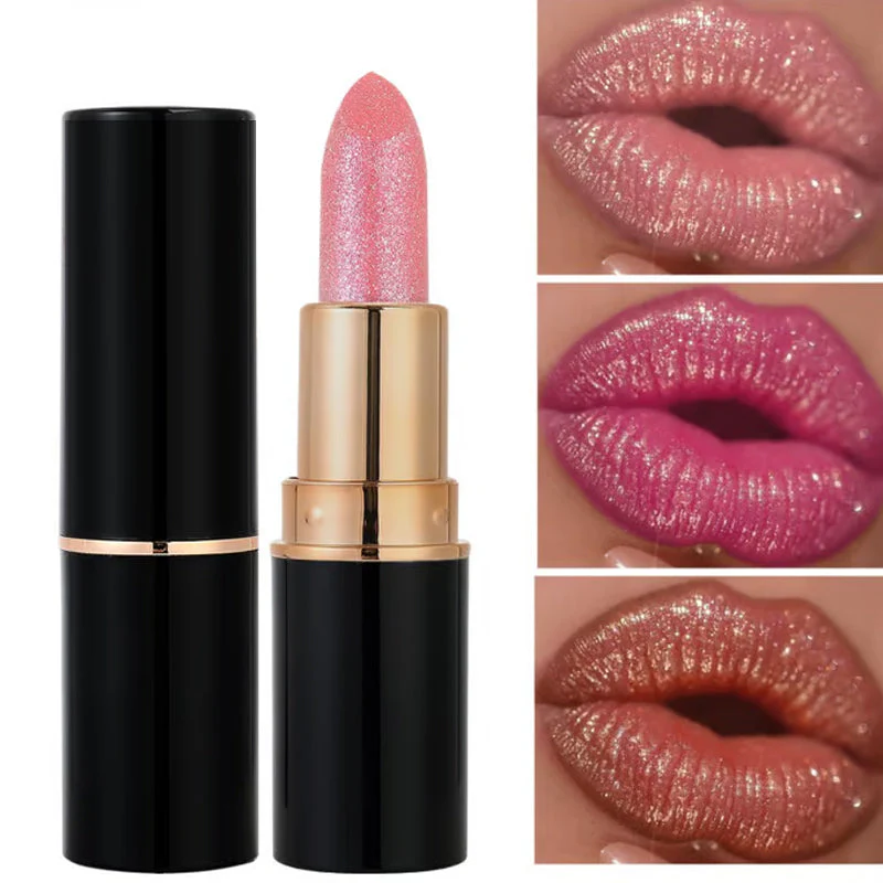 🔥 Offre Spéciale du Jour : 1 Acheté = 1 Offert ! 💄✨ Rouge à Lèvres Pailleté, Waterproof & Hydratant 🌟 - Image 3