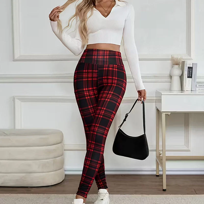 đąđą60 % de rĂ©duction !!â°Leggings en polaire Ă carreaux pour femmesđ„
