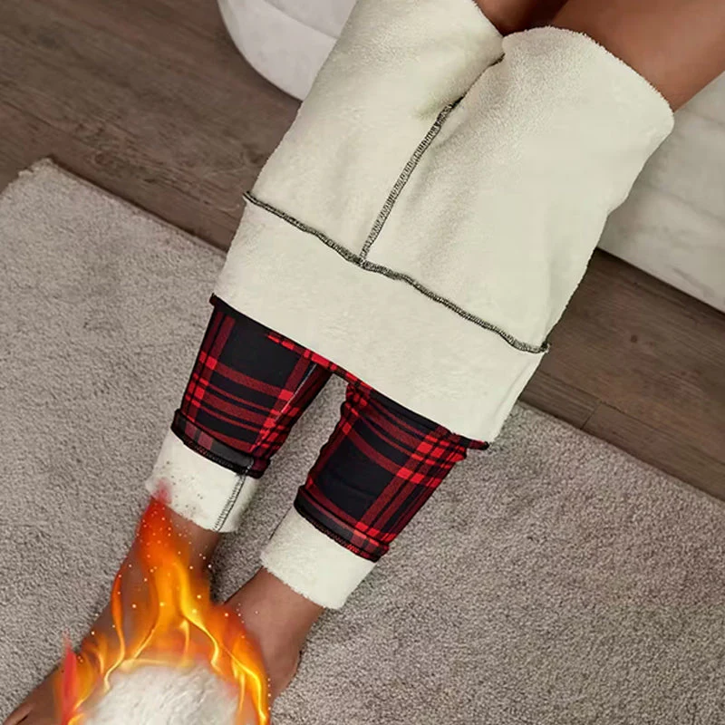 đąđą60 % de rĂ©duction !!â°Leggings en polaire Ă carreaux pour femmesđ„ - Image 10