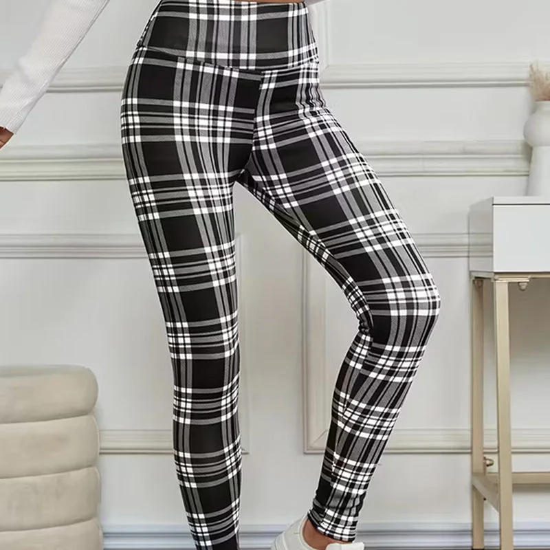 đąđą60 % de rĂ©duction !!â°Leggings en polaire Ă carreaux pour femmesđ„ - Image 2