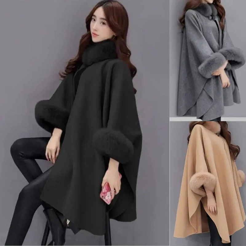 (đSonderangebot â 49 % Rabatt)Premium-Mantel mit Pelzkragen fĂŒr Damen, Herbst und Winterđ„Warm und stilvoll