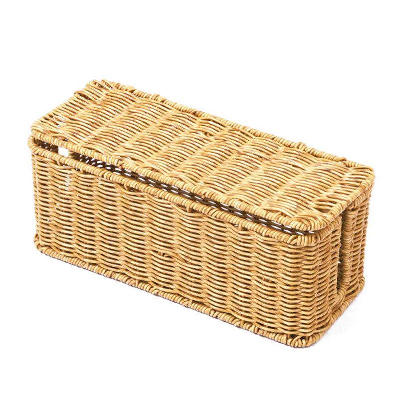 🔥Boîte de rangement en rotin tressé à la main avec couvercle - Image 2