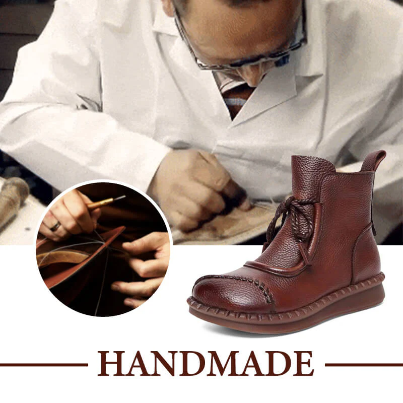 Bottines Vintage Élegantes en Cuir pour Femmes - Image 2