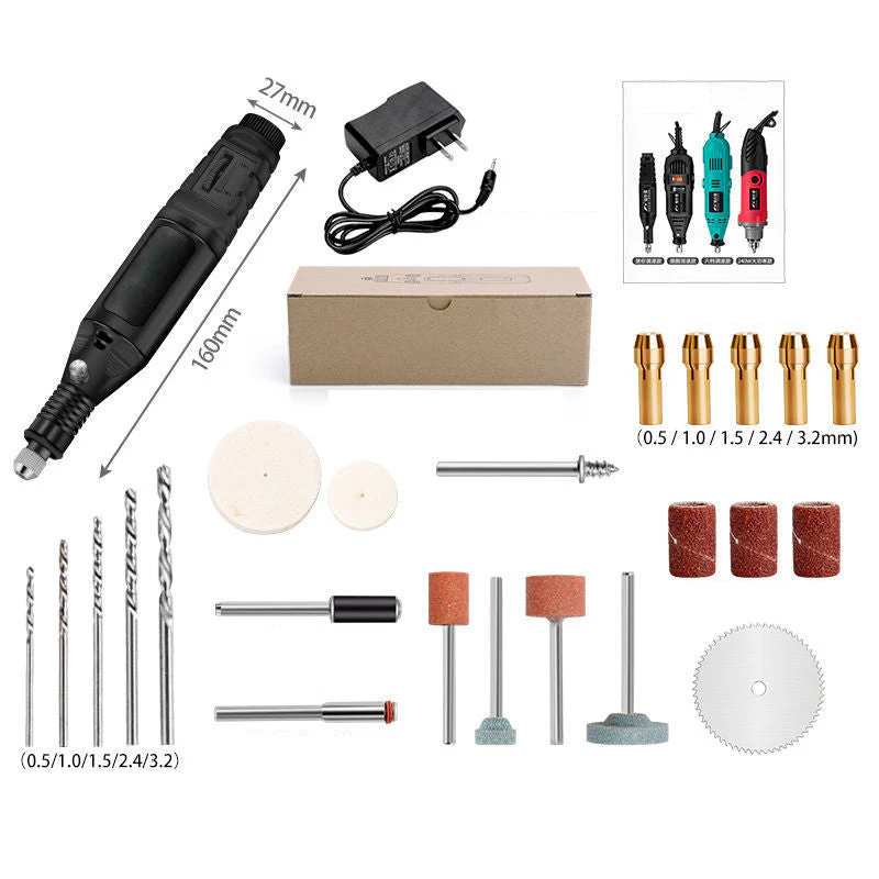 🔧 60% DE RÉDUCTION! ✨ Mini Machine à Graver Portable Multifonctionnelle - 3-en-1 Gravure/Perçage/Polissage avec 3 Embouts pour Métal&Bois&Verre 💎⚙️ - Image 13