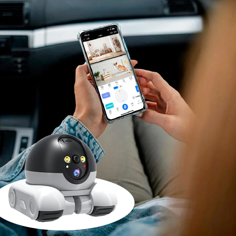 🔥66% de réduction&NOUVEAUTÉ 2025 👉 Caméra Robot Mobile pour Animaux [HD, Sans Fil, Télécommande Intelligente] 💥 Offre Spéciale Limitée : -50% + LIVRAISON GRATUITE ⚡ ! - Image 4