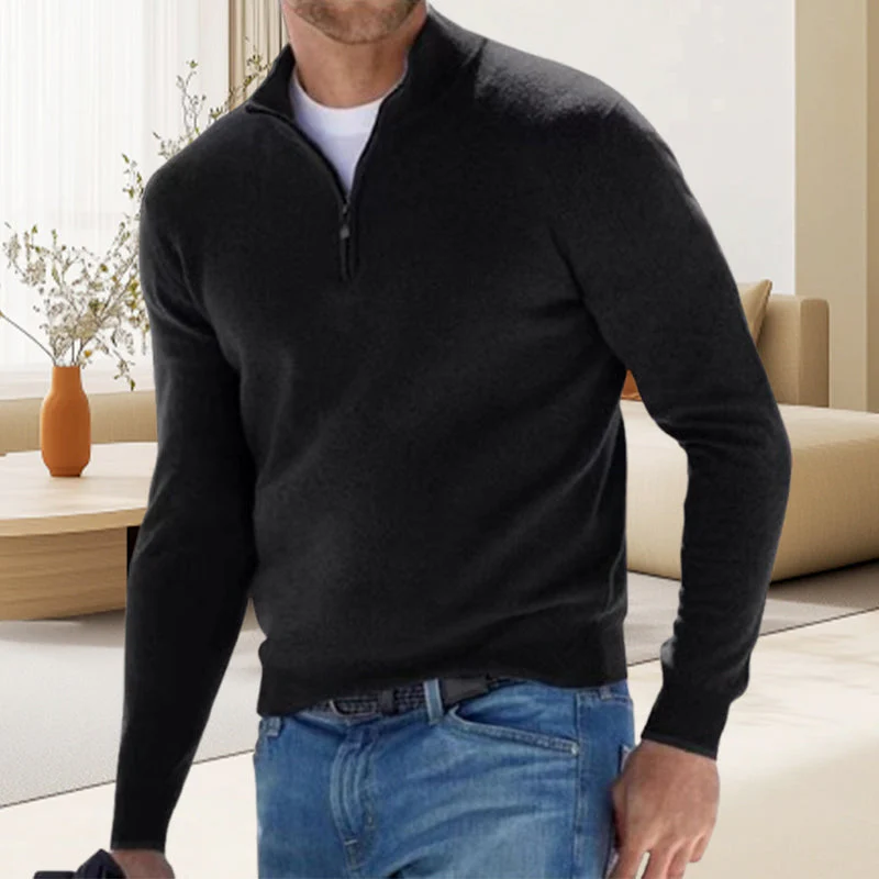 Pull de base pour hommes avec fermeture éclair - Image 2