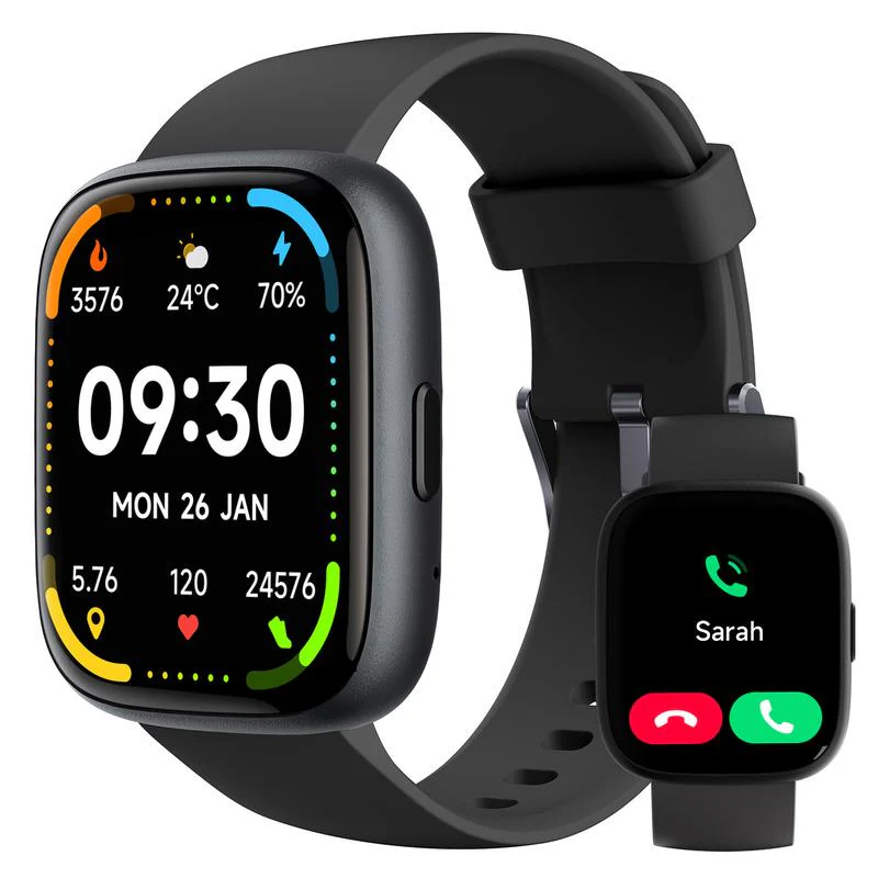 Montre connectée pour femmes et hommes, tracker d'activité physique avec fonction d'appel, montre de fitness avec suivi du sommeil/100 sports/podomètre étanche IP68 - Image 2