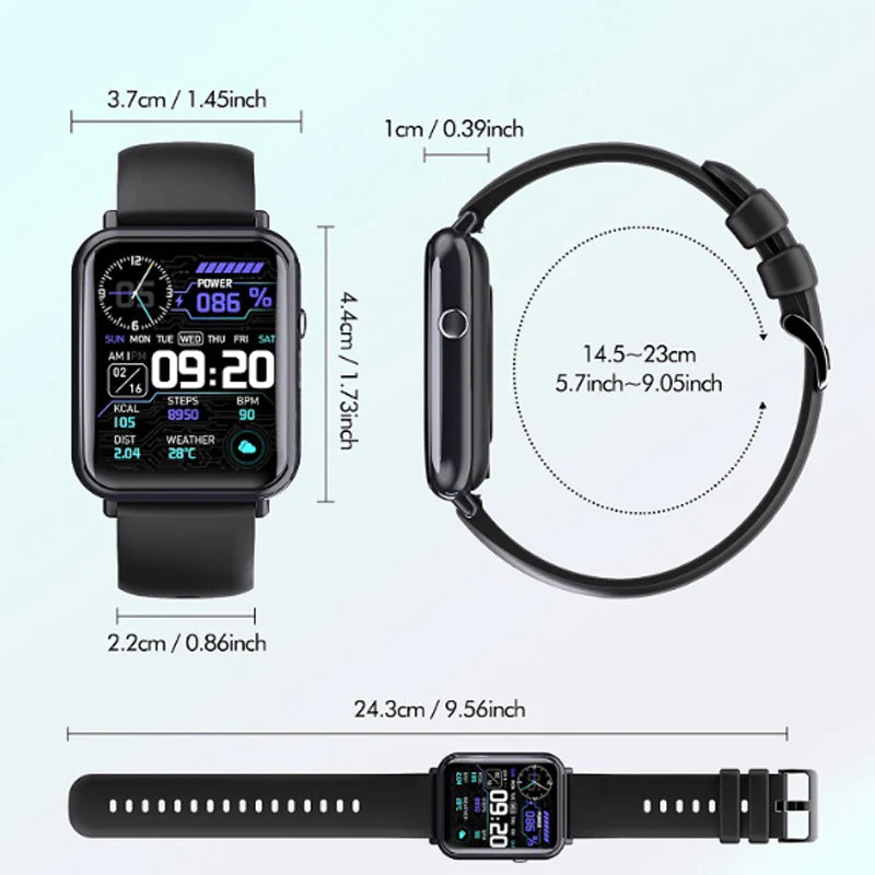Montre connectée pour femmes et hommes, tracker d'activité physique avec fonction d'appel, montre de fitness avec suivi du sommeil/100 sports/podomètre étanche IP68 - Image 8