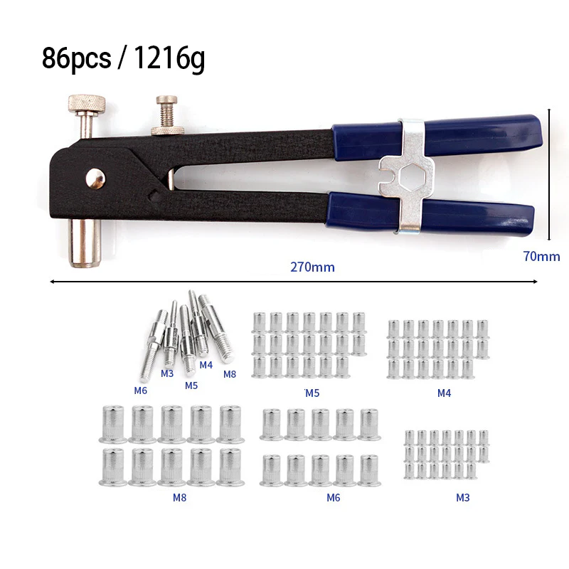 💥💥Ensemble d'outils manuels robustes pour écrous à rivets - Image 10