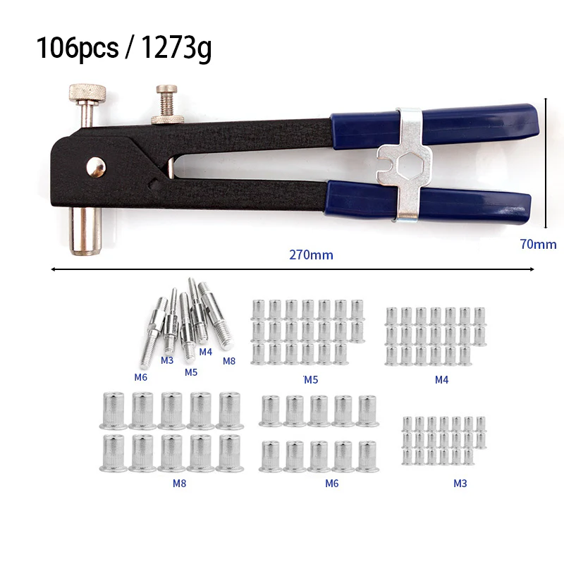 💥💥Ensemble d'outils manuels robustes pour écrous à rivets - Image 12