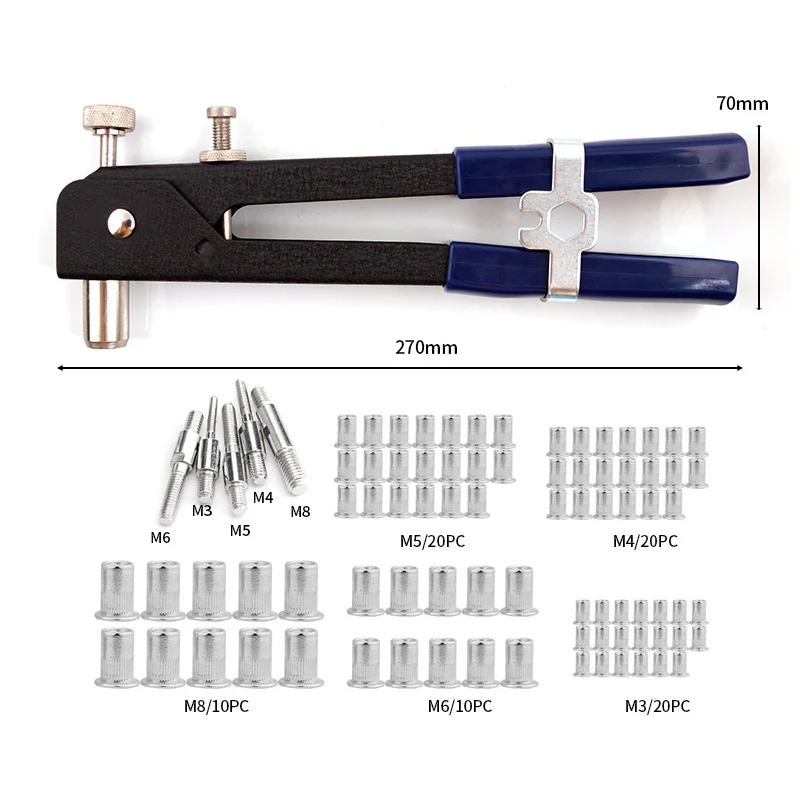 💥💥Ensemble d'outils manuels robustes pour écrous à rivets - Image 13