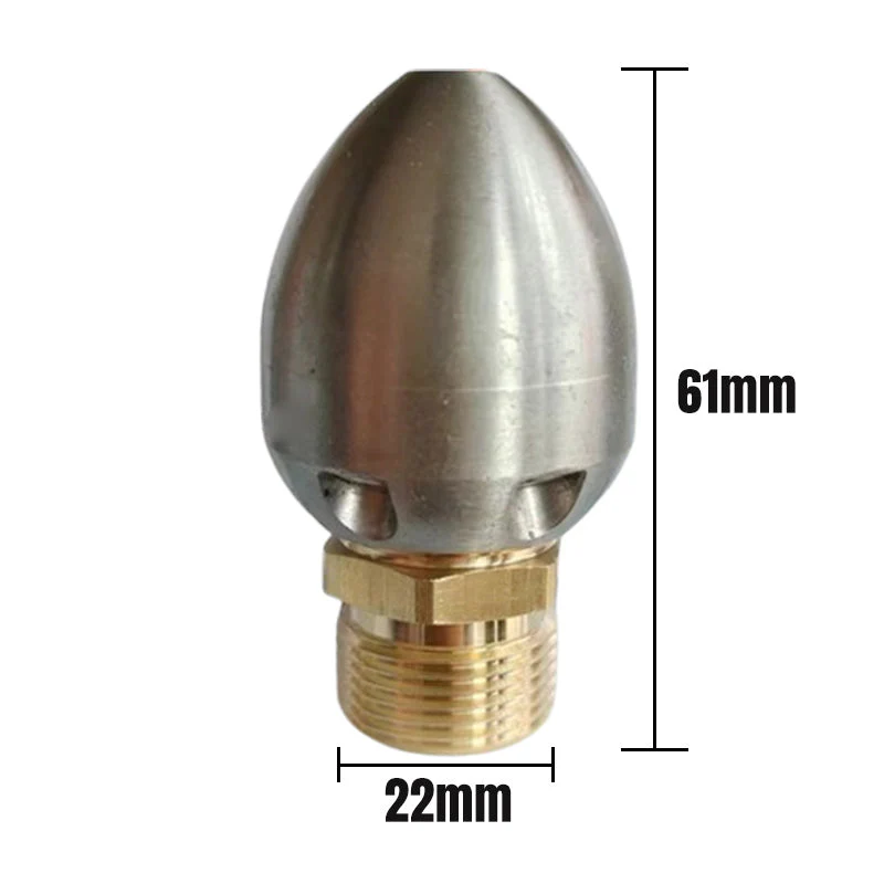✨✨🏆 Buse à jet en forme de torpille pour nettoyage de drain à haut débit - Image 8