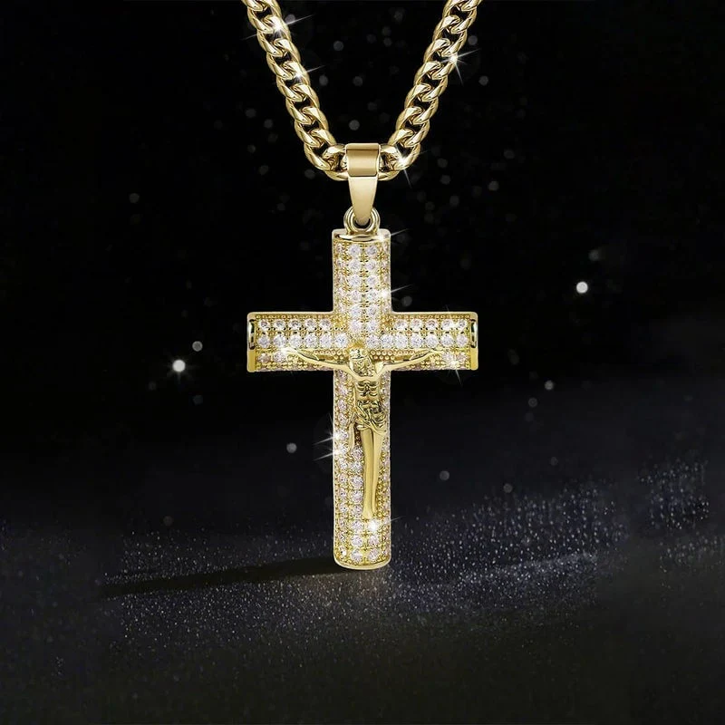 📢📢50 % de réduction !!! 💖✝️Collier pendentif crucifix Jésus