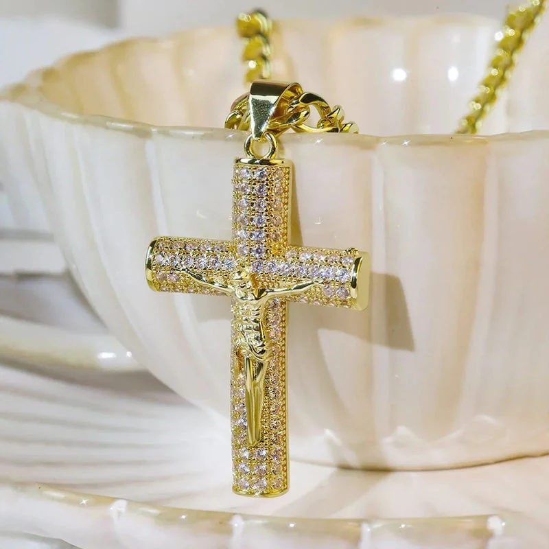 📢📢50 % de réduction !!! 💖✝️Collier pendentif crucifix Jésus - Image 2