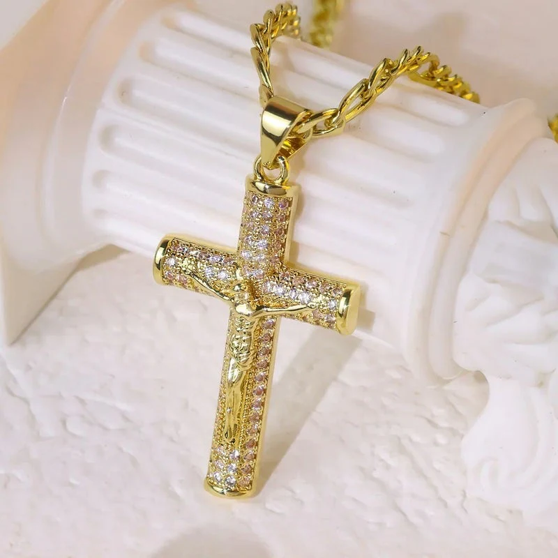 📢📢50 % de réduction !!! 💖✝️Collier pendentif crucifix Jésus - Image 3