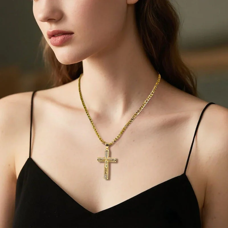 📢📢50 % de réduction !!! 💖✝️Collier pendentif crucifix Jésus - Image 6