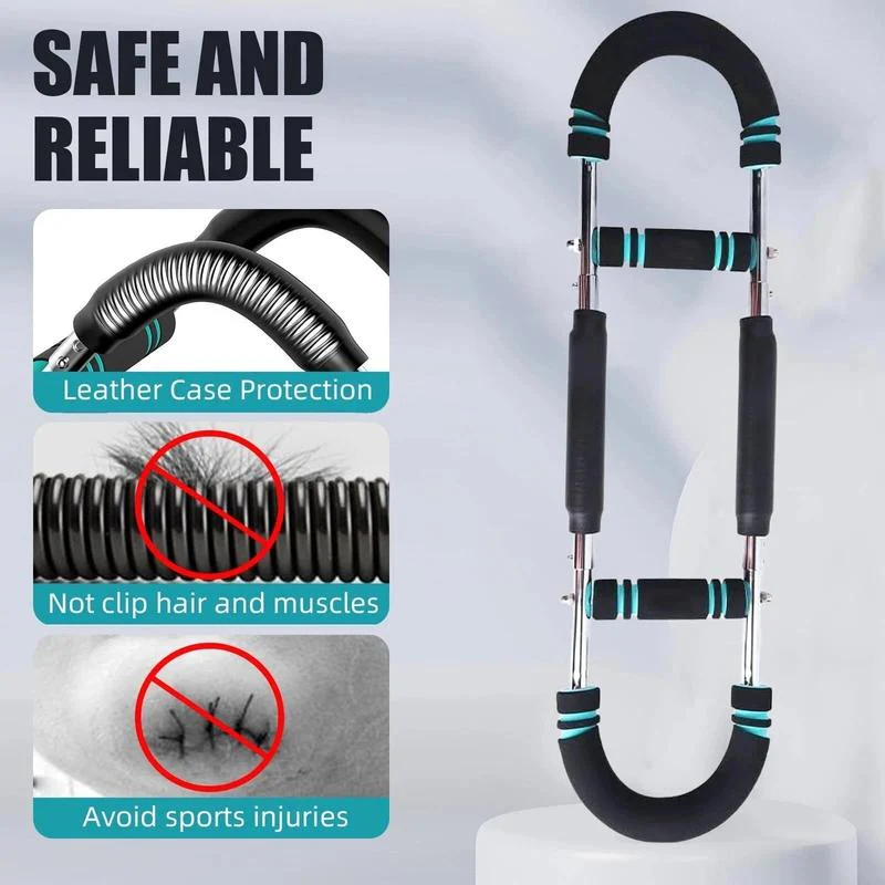 📢📢60% de réduction !! ⏰Barre lestée réglable 60–110 lb – Entraîneur de bras & pectoraux portable pour fitness à domicile ! ✨🔥 - Image 9