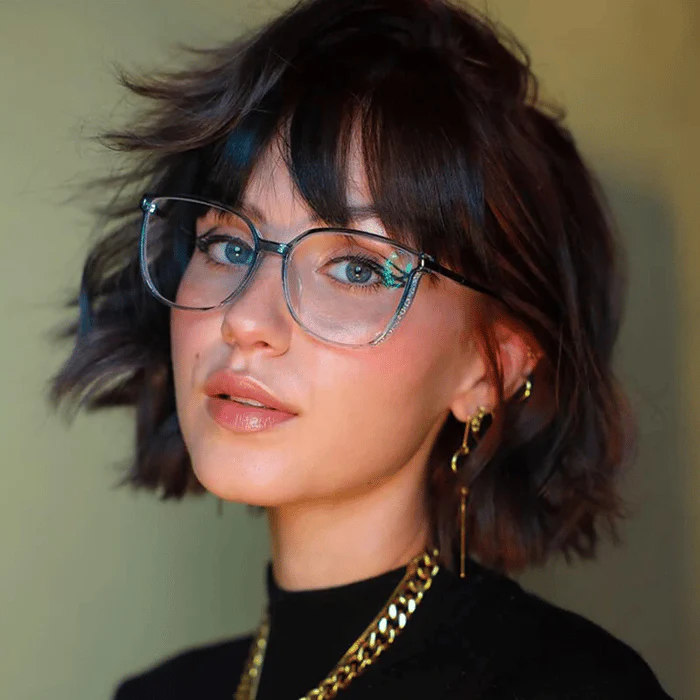 ✨Le cadeau idéal❤️ - Lunettes de mode oversize pour femmes avec protection HD contre la lumière bleue - Image 10