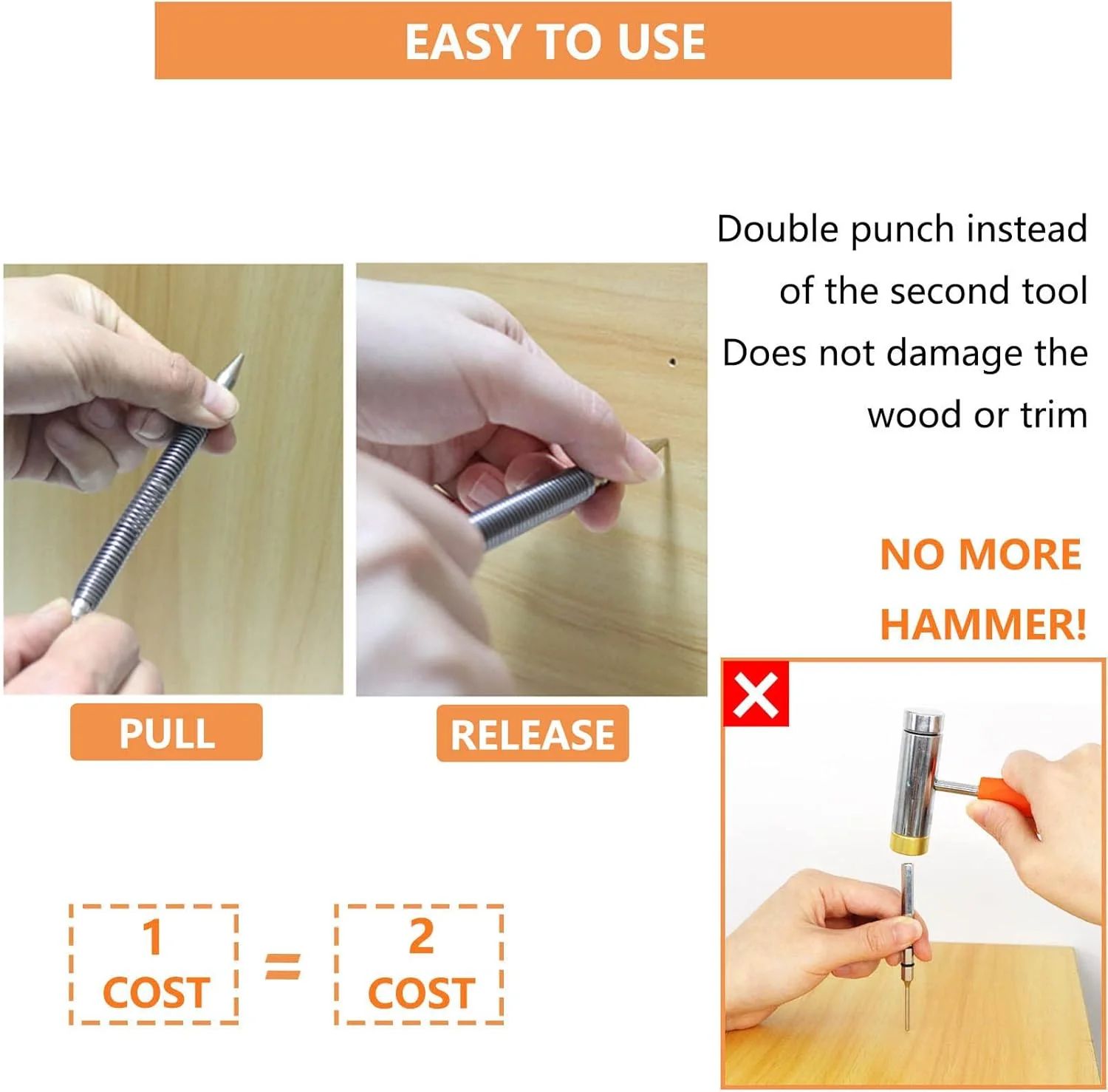 Il n'est plus nécessaire de marteler, ce qui peut endommager le Hammerless Nail. - Image 11
