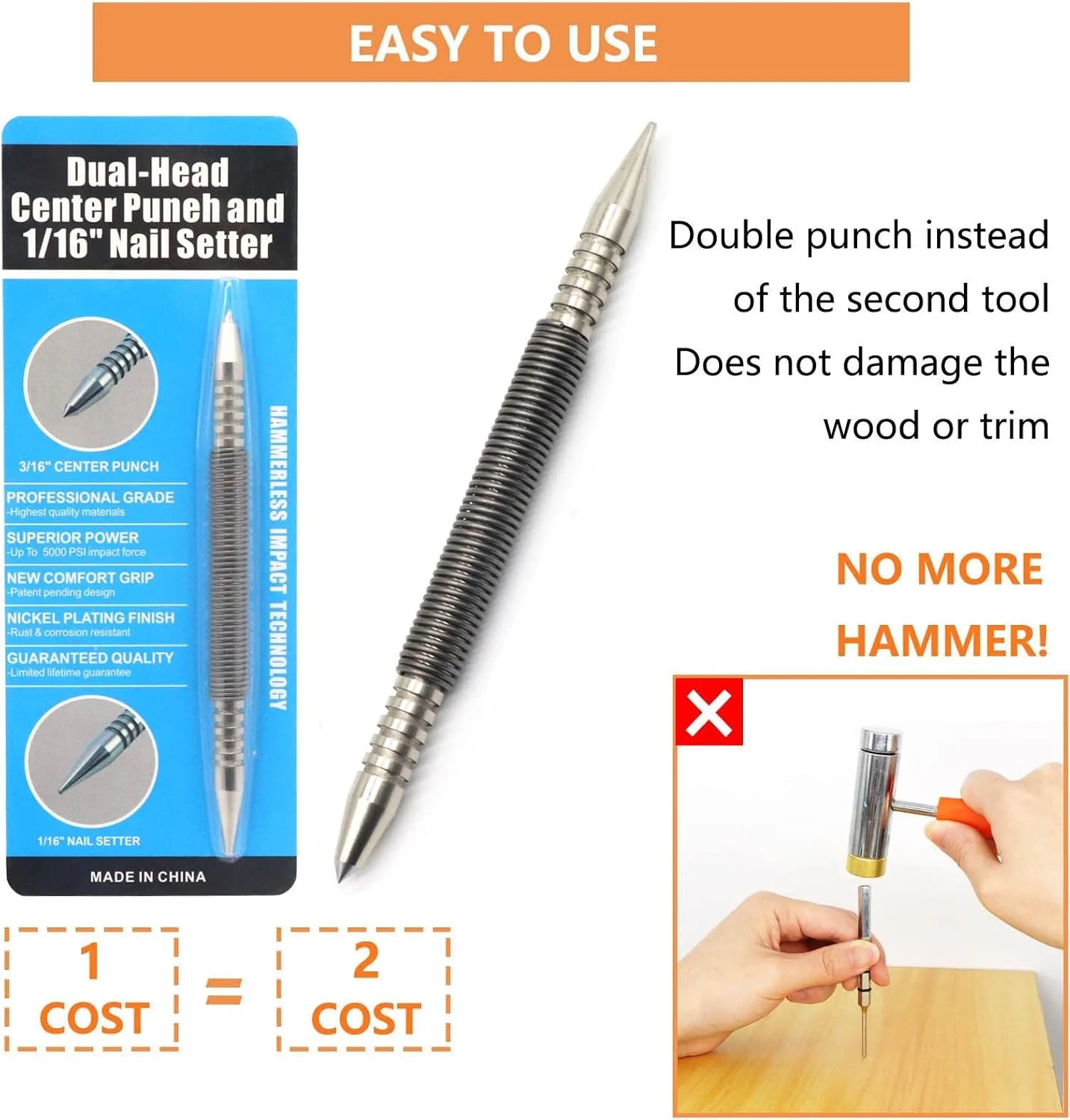 Il n'est plus nécessaire de marteler, ce qui peut endommager le Hammerless Nail. - Image 6