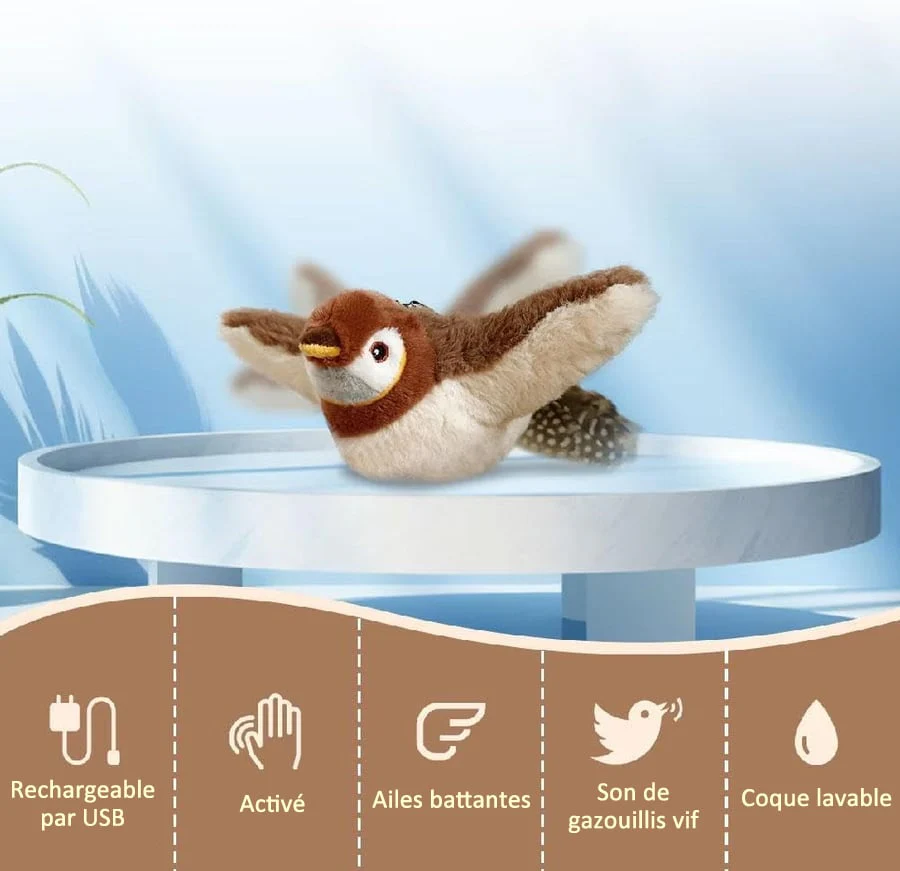 🔥Dernier jour 50% de réduction🐦Jouets à l'herbe à chat pour oiseaux à ailes battantes - Image 3