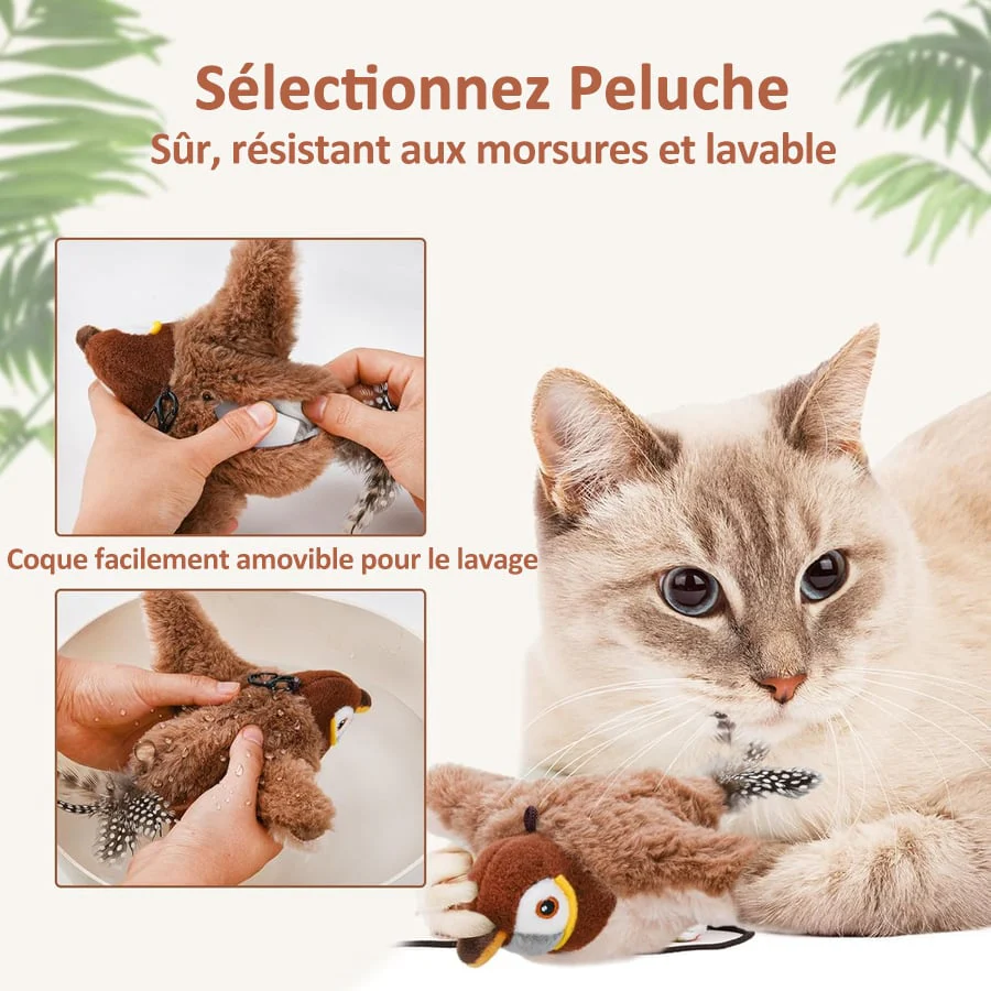 🔥Dernier jour 50% de réduction🐦Jouets à l'herbe à chat pour oiseaux à ailes battantes - Image 4