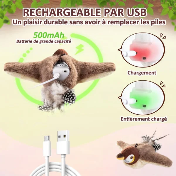 🔥Dernier jour 50% de réduction🐦Jouets à l'herbe à chat pour oiseaux à ailes battantes - Image 6