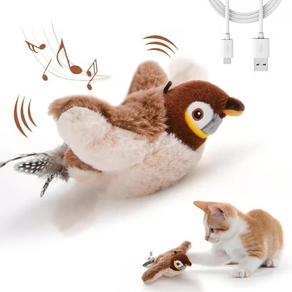 🔥Dernier jour 50% de réduction🐦Jouets à l'herbe à chat pour oiseaux à ailes battantes - Image 8