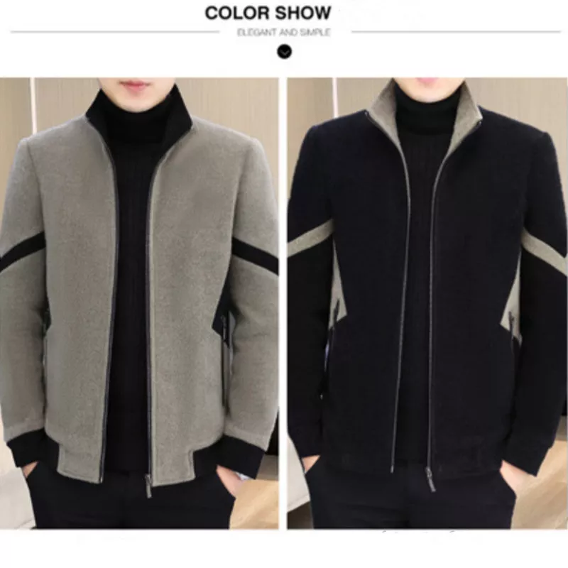 📢📢60 % DE RÉDUCTION !!! ✨Veste zippée décontractée en fausse laine pour homme - Image 6