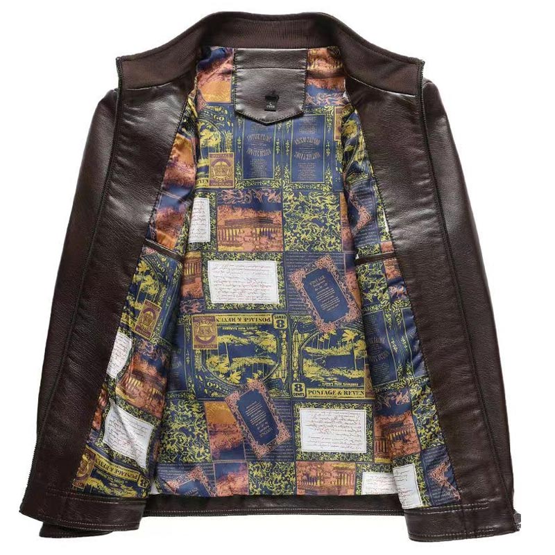 📢📢60 % de réduction !!⏰Veste Chaude en Cuir avec Doublure en Peluche pour Homme - Image 10