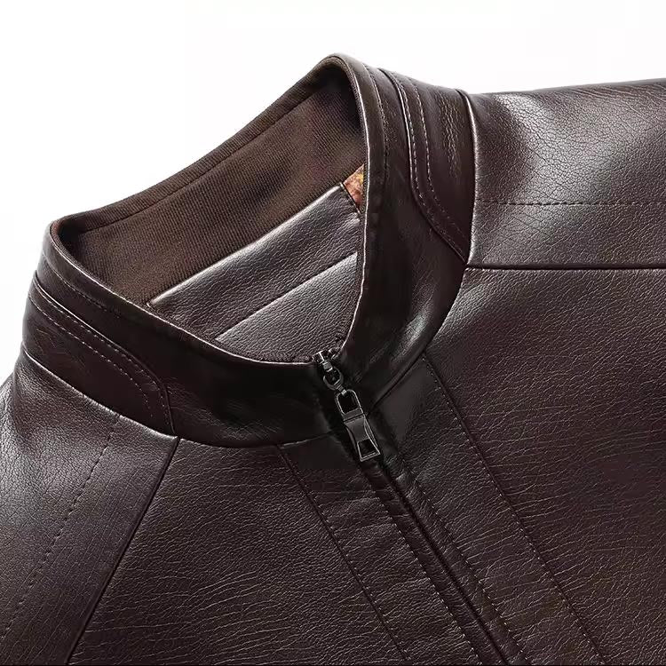 📢📢60 % de réduction !!⏰Veste Chaude en Cuir avec Doublure en Peluche pour Homme - Image 9