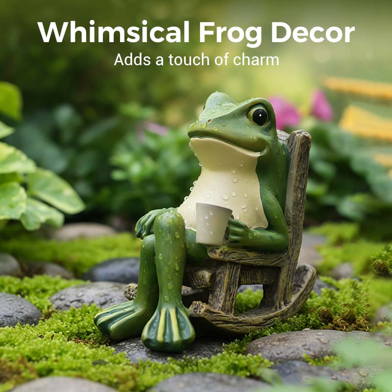 💯2026 Meilleures ventes🐸Grenouille solaire décorative dans un fauteuil à bascule🍃 - Image 2