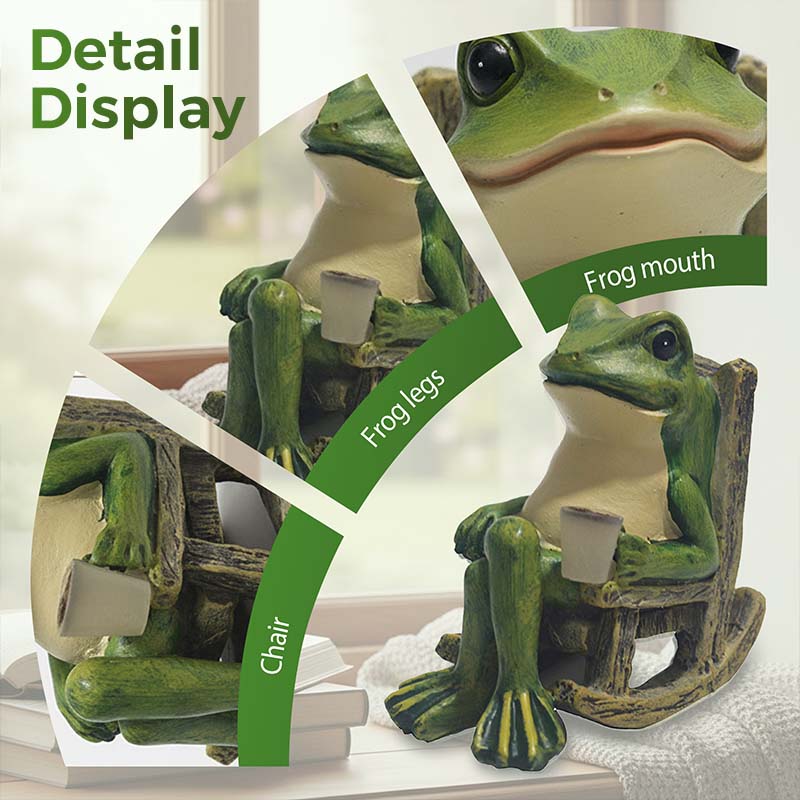 💯2026 Meilleures ventes🐸Grenouille solaire décorative dans un fauteuil à bascule🍃 - Image 4
