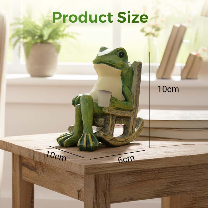 💯2026 Meilleures ventes🐸Grenouille solaire décorative dans un fauteuil à bascule🍃 - Image 8