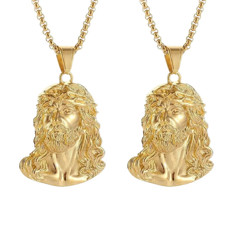 📢📢50% DE RÉDUCTION ! ✨Collier pendentif tête de Jésus - Image 10